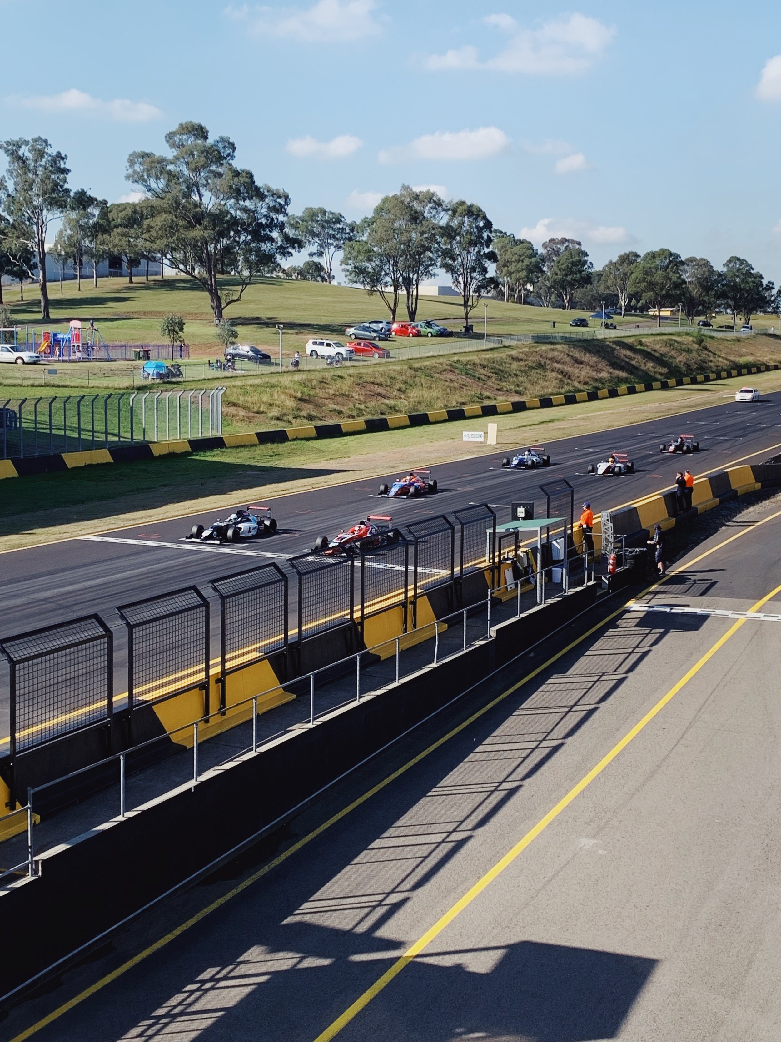 The Formula 4 field on the grid to start Race 1.