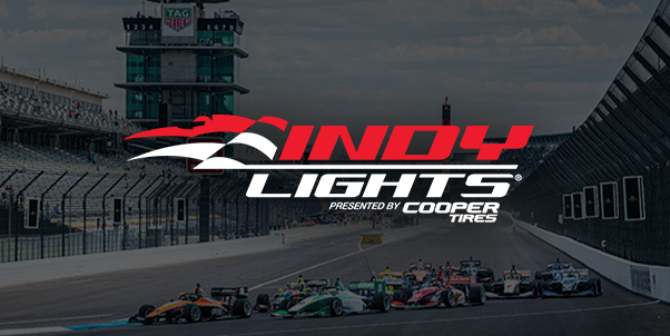 Indy lights branding over a picture of the 2021 grid