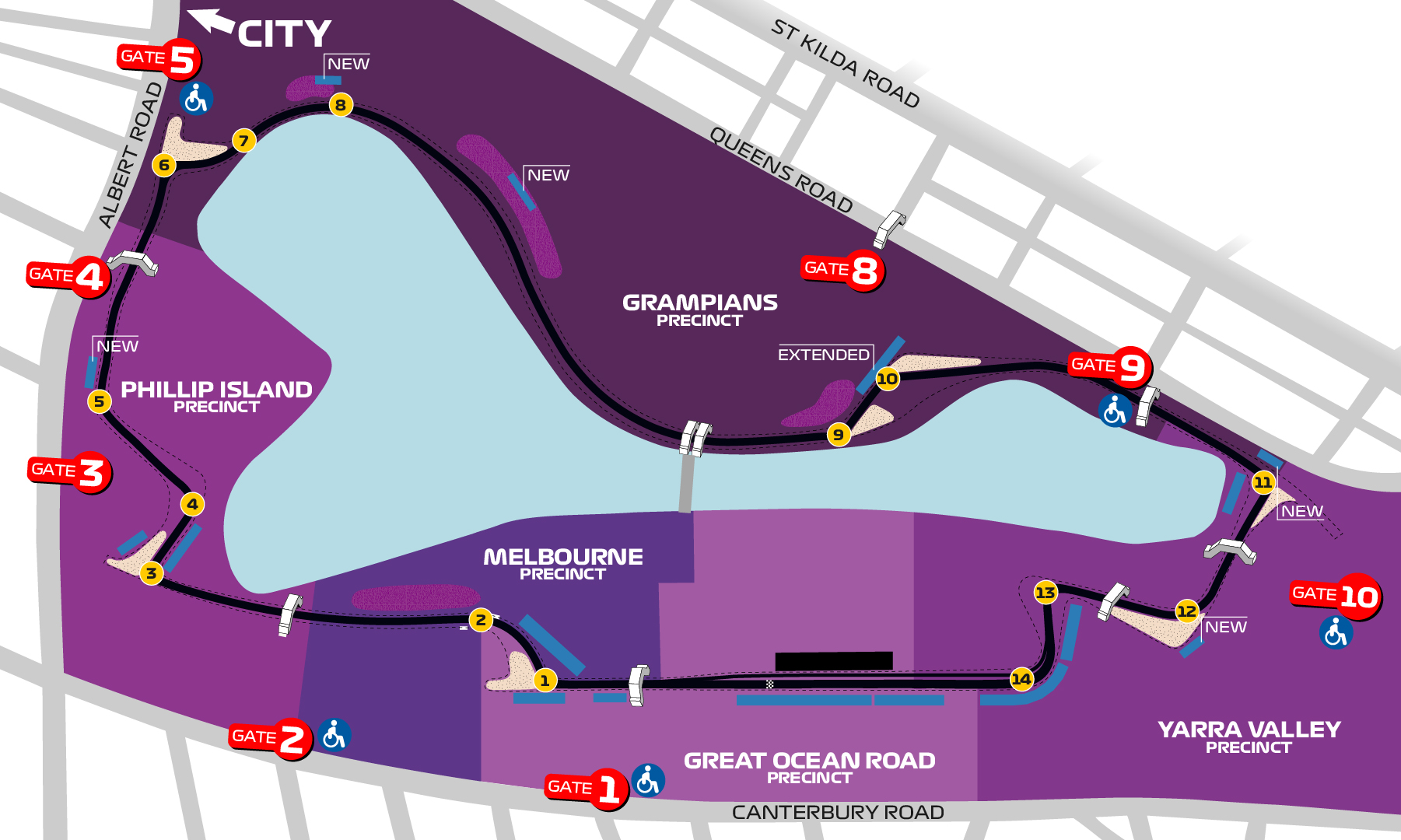 Australian Grand Prix Grandstand map