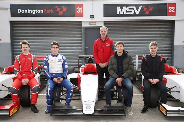 Bart Horsten in British F3 evaluation day with George Russell