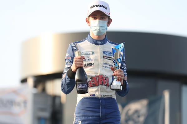 Christian Mansell holds British F4 Rookie Cup lead at Thruxton