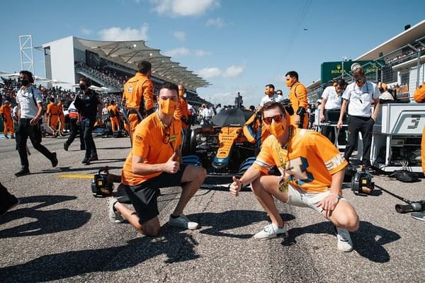McLaren surprises two unsuspecting NFL fans with Austin Grand Prix experience