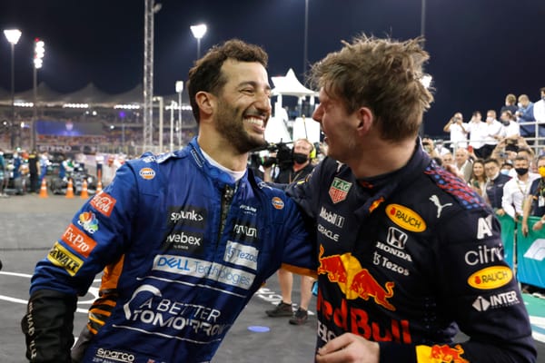 Daniel Ricciardo heading home after post-season F1 test at Yas Marina