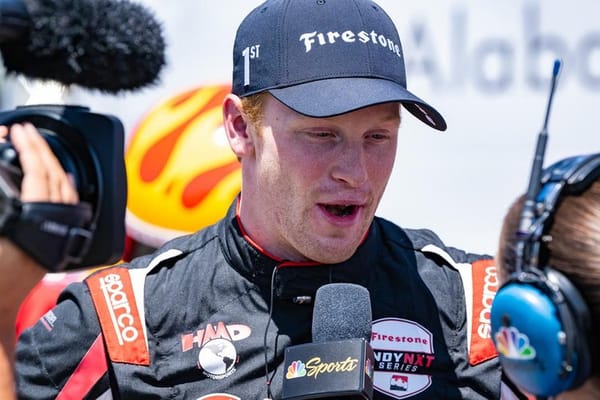 Christian Rasmussen takes Indy NXT victory in Alabama rough and tumble
