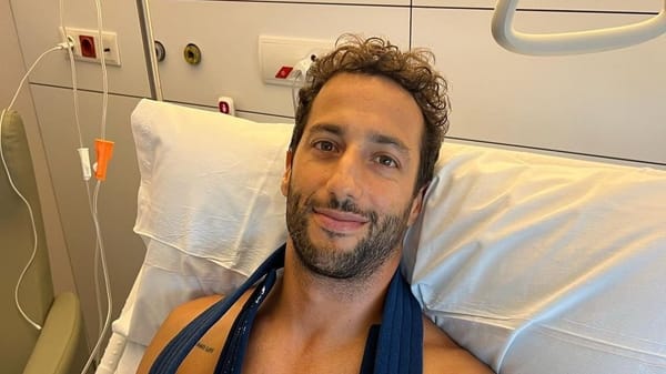 Daniel Ricciardo recovering after surgery on broken wrist in Barcelona